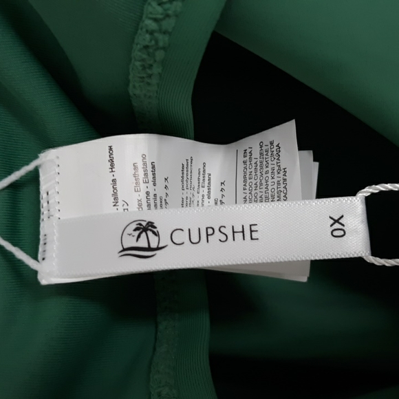 New Cupshe 0X Green Tankini Top - Picture 4 of 12